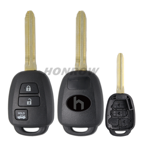 For Toyota 3 button remote key blank without logo