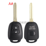 For Toyota 2/2+1/3/3+1 button remote key blank without logo
