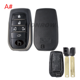 For Toyota 5/6 button remote key blank
