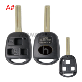 For Toyota 3 button remote key blank A# TOY48 Blade B# TOY40 Blade