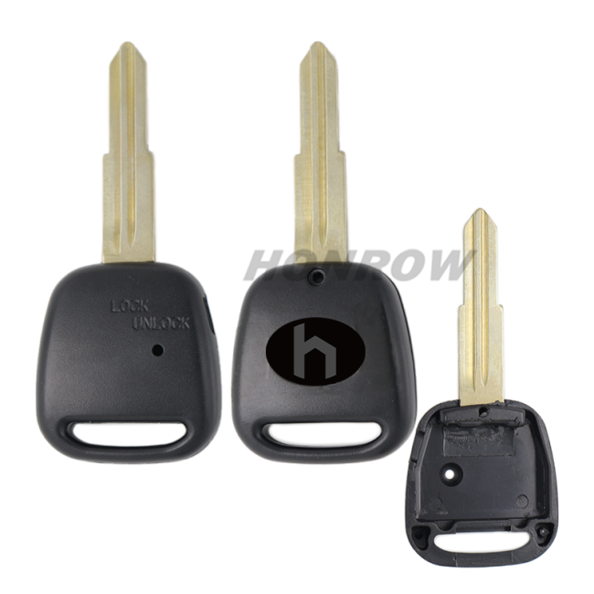 For Toyota 1 button remote key with light hole