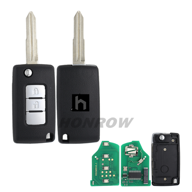 For Mitsubishi Pajero 2 button flip remote key with 433MHz 2PCF7941 ID46 Chip FCCID: G8D-635M-A P/N: M6370B882     Fitment: For Mitsubishi Pajero   2015-2021
