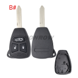 For Chrysler 2/2+1/3/3+1 buttons key blank