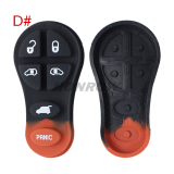 For Chrysler 2/2+1/3/3+1 Button remote key pad