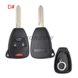 For Chrysler 2/2+1/3/3+1/4+1/5+1 buttons key blank