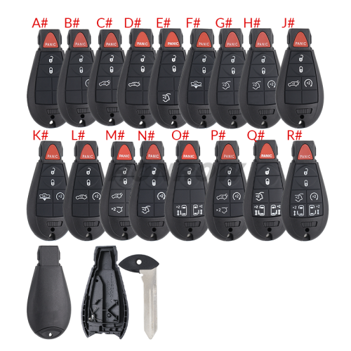 For Chrysler 2+1/3+1/4+1/5+1/6+1 button remote key blank，please choose which you need