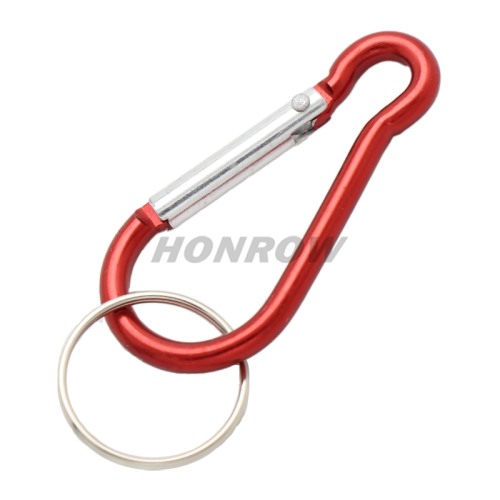 24pcs/lot Carabiner Keychain Alluminum D-ring  Buckle Spring Snap Hook Clip DIY KeychainClasp  Outdoor Camping Tool Jewelry Making