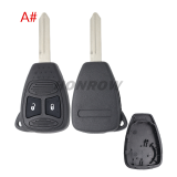For Chrysler 2/2+1/3/3+1 buttons key blank
