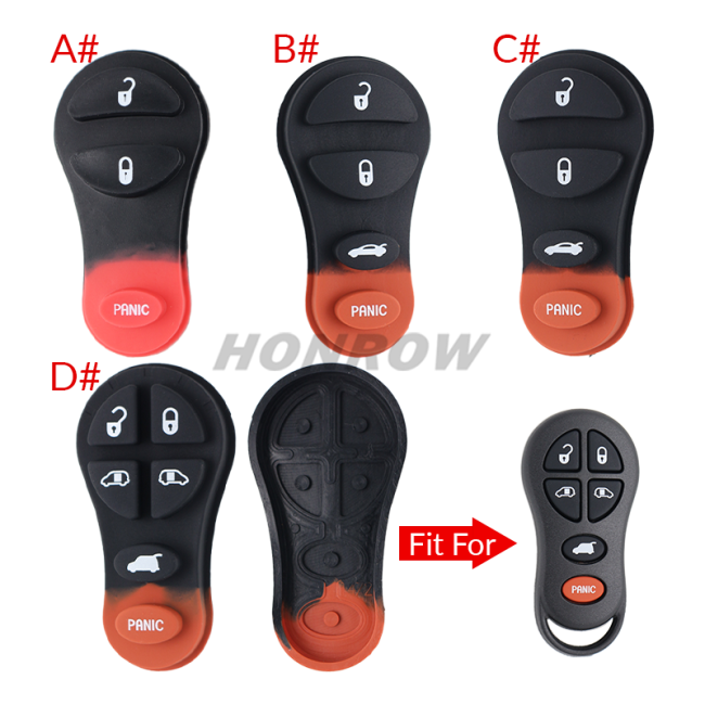 For Chrysler 2/2+1/3/3+1 Button remote key pad