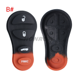 For Chrysler 2/2+1/3/3+1 Button remote key pad