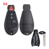 For Chrysler 2+1/3+1/4+1/5+1/6+1 button remote key blank，please choose which you need