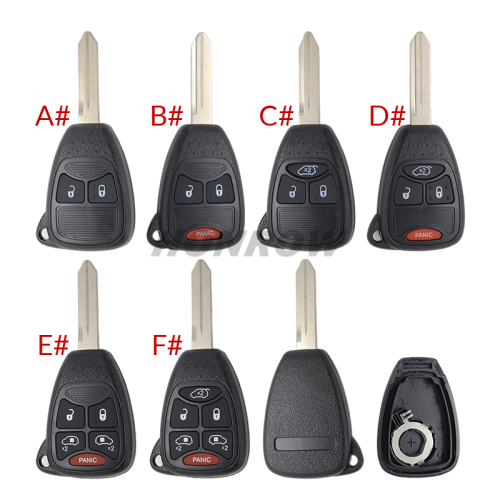 For Chrysler 2/2+1/3/3+1/4+1/5+1 buttons key blank