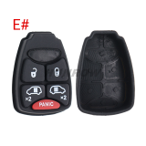 For Chrysler 2/2+1/3/3+1/4+1/5+1 Button remote key pad