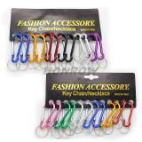 24pcs/lot Carabiner Keychain Alluminum D-ring  Buckle Spring Snap Hook Clip DIY KeychainClasp  Outdoor Camping Tool Jewelry Making