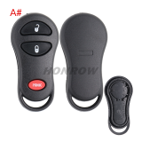 For Chrysler 2+1/3/3+1/5+1 Buttons remote key shell