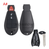 For Chrysler 2+1/3+1/4+1/5+1/6+1 button remote key blank，please choose which you need