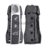For Porsche modified 3 button remote key blank with emmergency key blade