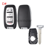 For Chrysler 2+1/4+1/4/5+1/6+1 button smart remote key shell