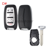 For Chrysler 2+1/4+1/5+1/6+1 button smart remote key shell