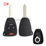 For High Quality GTL Chrysler 2/3/2+1/3+1/4+1/5+1 button remote key shell Stronger enhanced Version