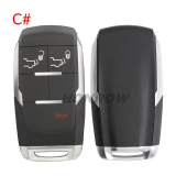 For Chrysler 2+1/3+1/4+1 button smart remote key shell