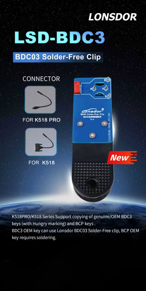 LONSDOR LSD-BDC3 BDC03 solder free clip for K518 RPO