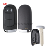 For Chrysler 2/2+1/3/3+1/4/4+1 button remote key shell without logo