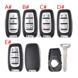 For Chrysler 2+1/4+1/4/5+1/6+1 button smart remote key shell