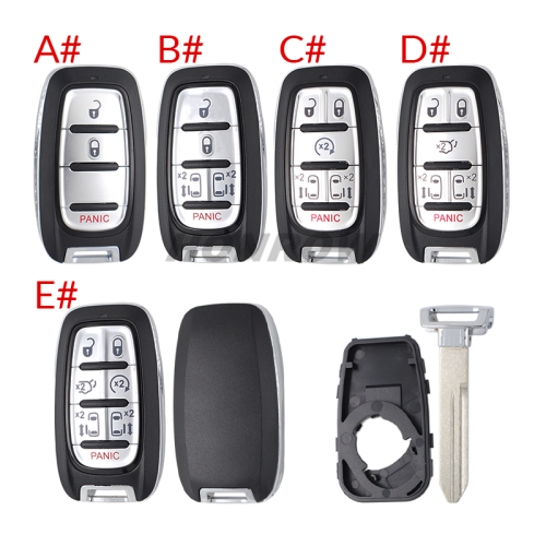 For Chrysler 2+1/4+1/4/5+1/6+1 button smart remote key shell