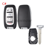 For Chrysler 2+1/4+1/4/5+1/6+1 button smart remote key shell