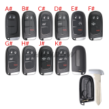 For Chrysler 2/2+1/3/3+1/4/4+1 button remote key shell