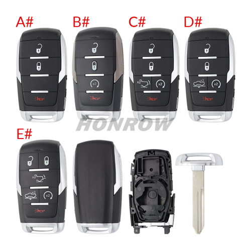 For Chrysler 2+1/3+1/4+1/5+1 button smart remote key shell