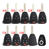 For High Quality GTL Chrysler 2/3/2+1/3+1/4+1/5+1 button remote key shell Stronger enhanced Version