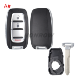 For Chrysler 2+1/4+1/4/5+1/6+1 button smart remote key shell