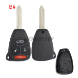 For High Quality GTL Chrysler 2+1/3+1 button remote key shell Stronger enhanced Version