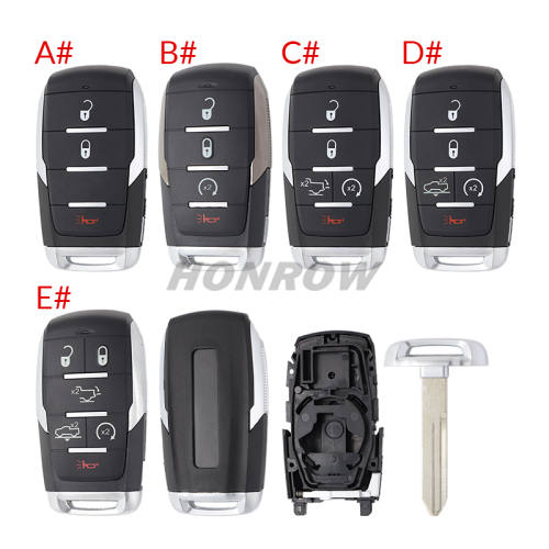For Chrysler 2+1/3+1/4+1/5+1 button smart remote key shell
