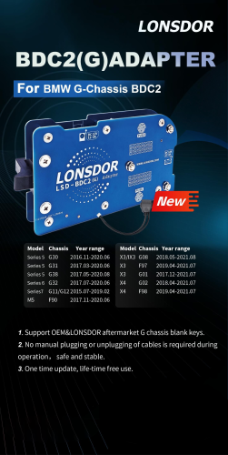 LONSDOR LSD-BDC2(G) Adapter for BMW BDC2/BDC3/BCP Solution used for K518/K518 pro