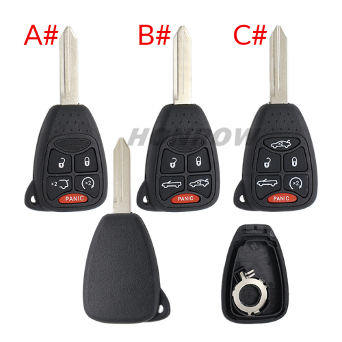 For High Quality GTL Chrysler 4+1/5+1 button remote key shell Stronger enhanced Version