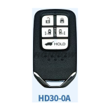 Lonsdor Honda HD30-0A 5 button smart key Support ID46 ID47 ID4A chip,Frequency313.56/314.12/313.85/433.66/434.18/433.92