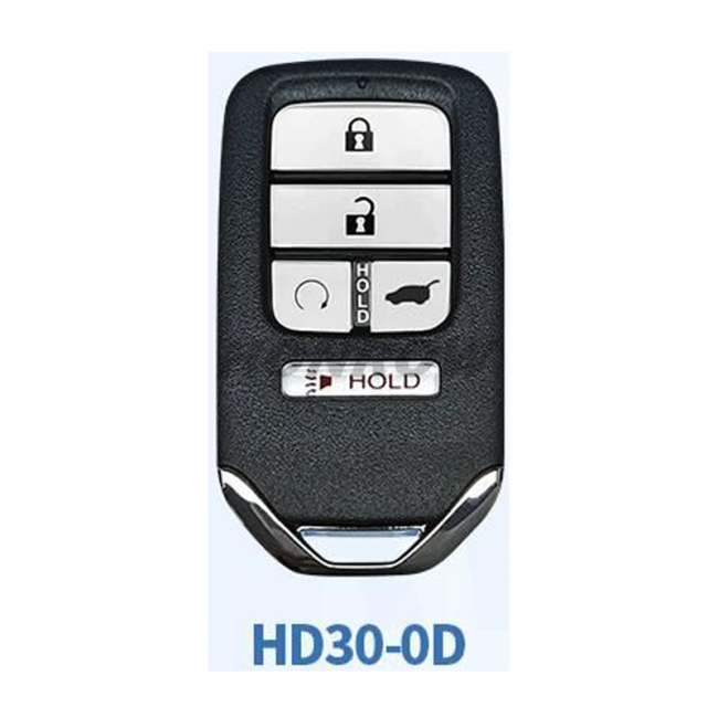 Lonsdor Honda HD30-0D 4+1 button smart key Support ID46 ID47 ID4A chip,Frequency313.56/314.12/313.85/433.66/434.18/433.92