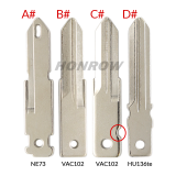 For Renault 2 button Key shell with blade , please choose the blade which you need