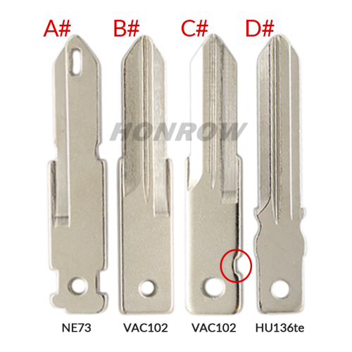 For Renault 2 button Key shell with blade , please choose the blade which you need