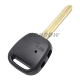 For Toyota 2 button remote key blank with TOY43 blade (with light hole)