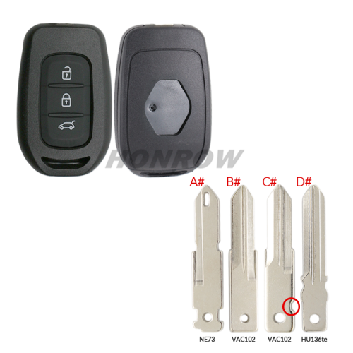 For Renault 3 button Key shell with blade , please choose the blade which you need