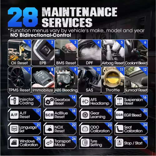 TOPDON Artidiag 800 BT Mid-level Diagnostic Tool Auto Diagnostic Scan Tool Bi-Directional Control All System Code Reader Active Test