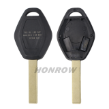 For BMW EWS Systerm 3 button remote key with 2 track blade with 7935 chip   434MHZ