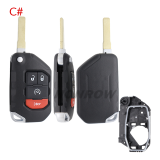 For Chrysler 2/2+1/3+1 button flip key remote key shell