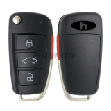 For Audi Q2 Q3 3 button keyless go remote key with MQB48  ID48 (megmos AES)315mhz FCCID:81A837220