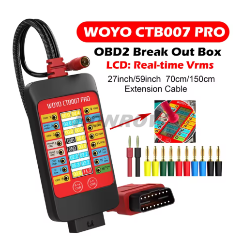 WOYO CTB007 PRO OBD-II Breakout Box (CAN Tester Box)  OBD Cable 150cm