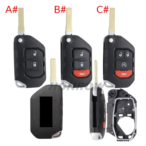 For Chrysler 2/2+1/3+1 button flip key remote key shell